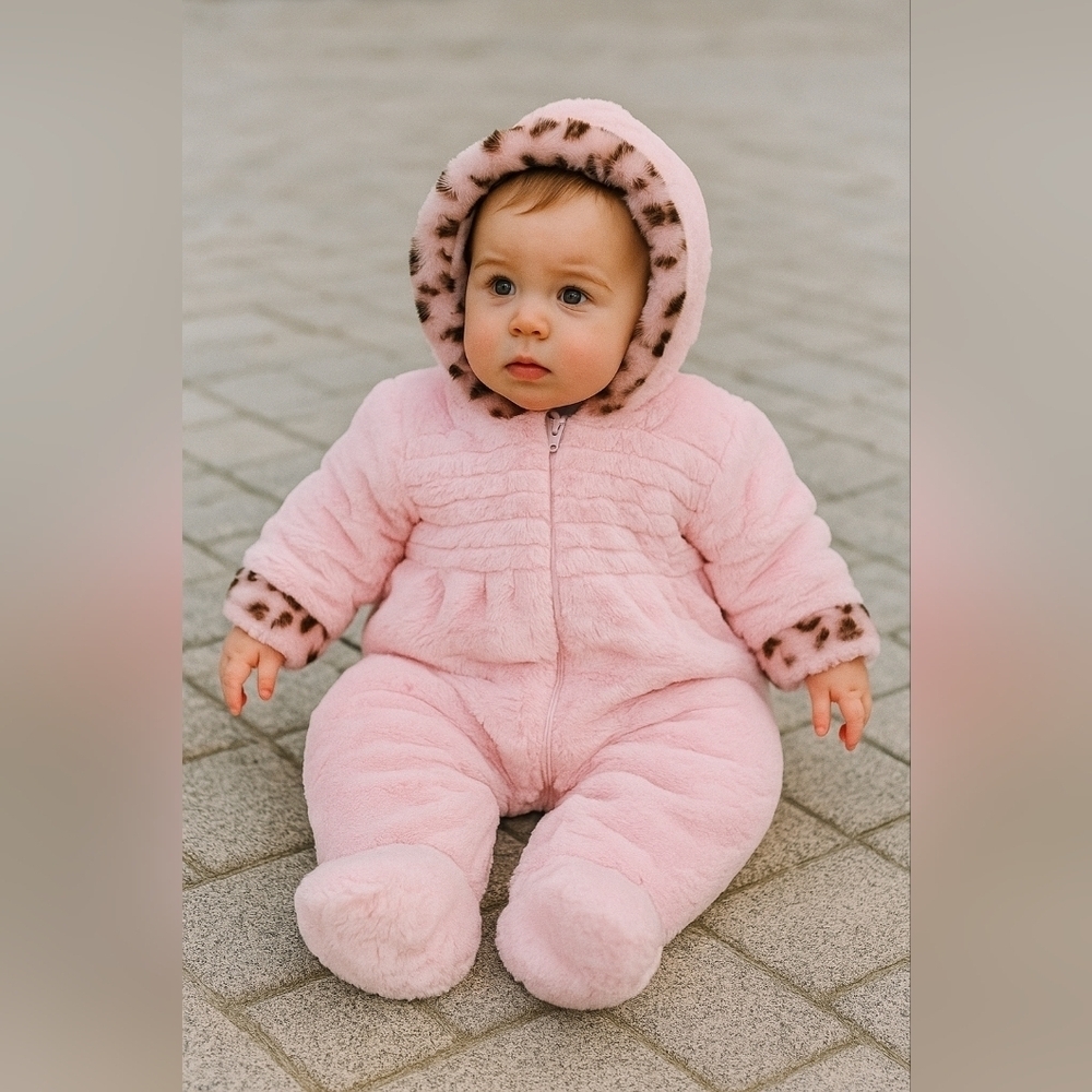 Warm Pink Snow Suit Bon Bebe